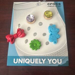 NWT Crocs Multicolor Jibbitz Collection Barrett and Gem 5-Pack Charms One Size